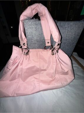 Stylish Pink Gap Women's Shoulder Bag - Soft Tote Handbag with Cherry interior